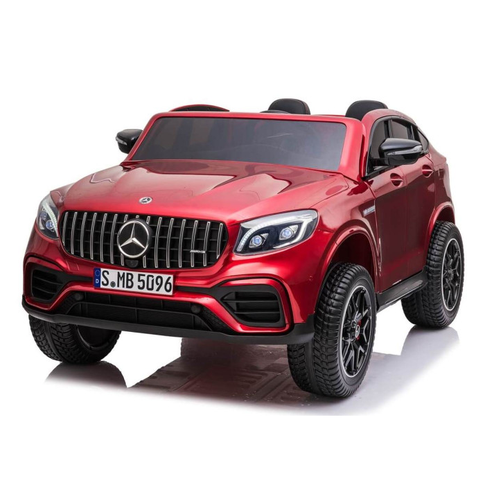 Masinuta electrica pentru copii cu 2 locuri Mercedes AMG GLC 63s 4x4 cu ecran LCD (XMX608) Visiniu metalizat