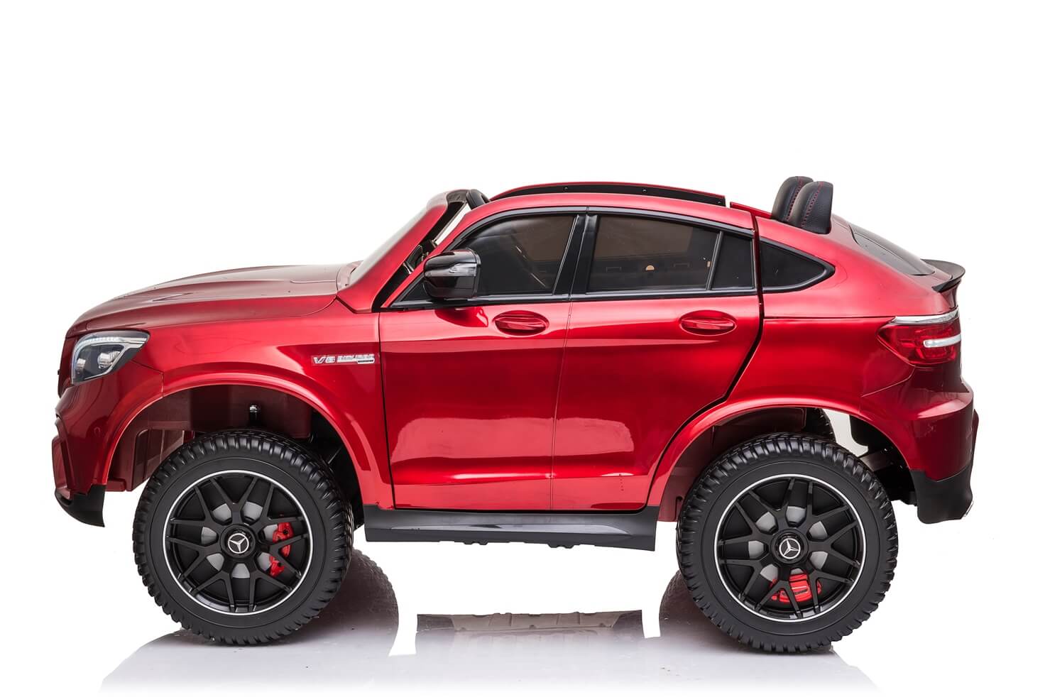 Masinuta electrica pentru copii cu 2 locuri Mercedes AMG GLC 63s 4x4 cu ecran LCD (XMX608) Visiniu metalizat - imagine 11