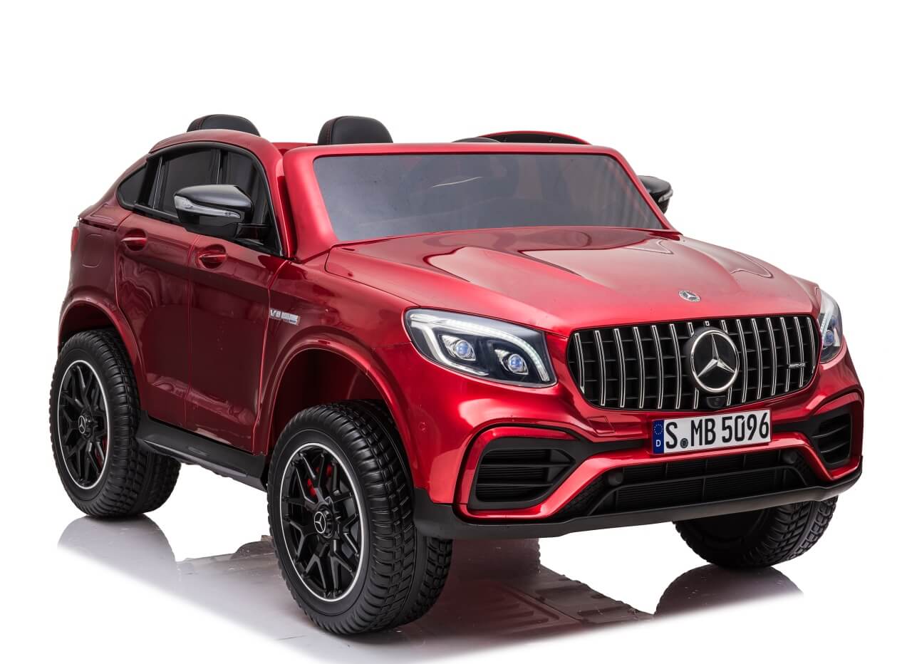 Masinuta electrica pentru copii cu 2 locuri Mercedes AMG GLC 63s 4x4 cu ecran LCD (XMX608) Visiniu metalizat - imagine 12