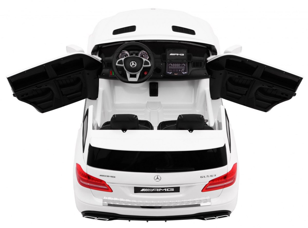 Masinuta electrica penru copii MERCEDES GLS63 AMG 4WD (HL228) Alb metalizat - imagine 3