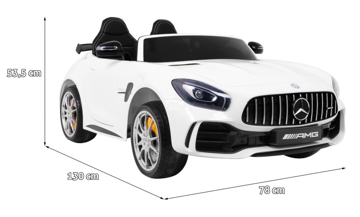 Masinuta electrica pentru copii MERCEDES-AMG GT R Coupe 4x4 (HL289) Alb metalizat - imagine 2
