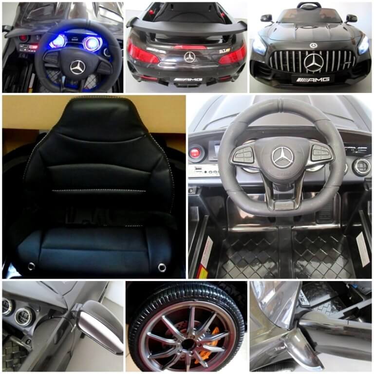 Masinuta electrica pentru copii Mercedes GTR Negru - imagine 3