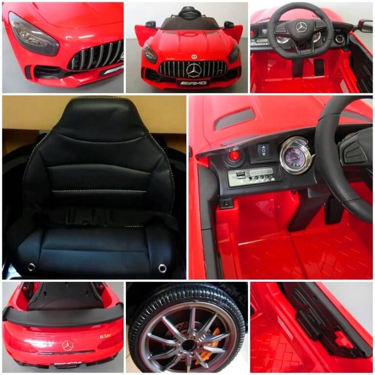 Masinuta electrica pentru copii Mercedes GTR Rosu - imagine 2