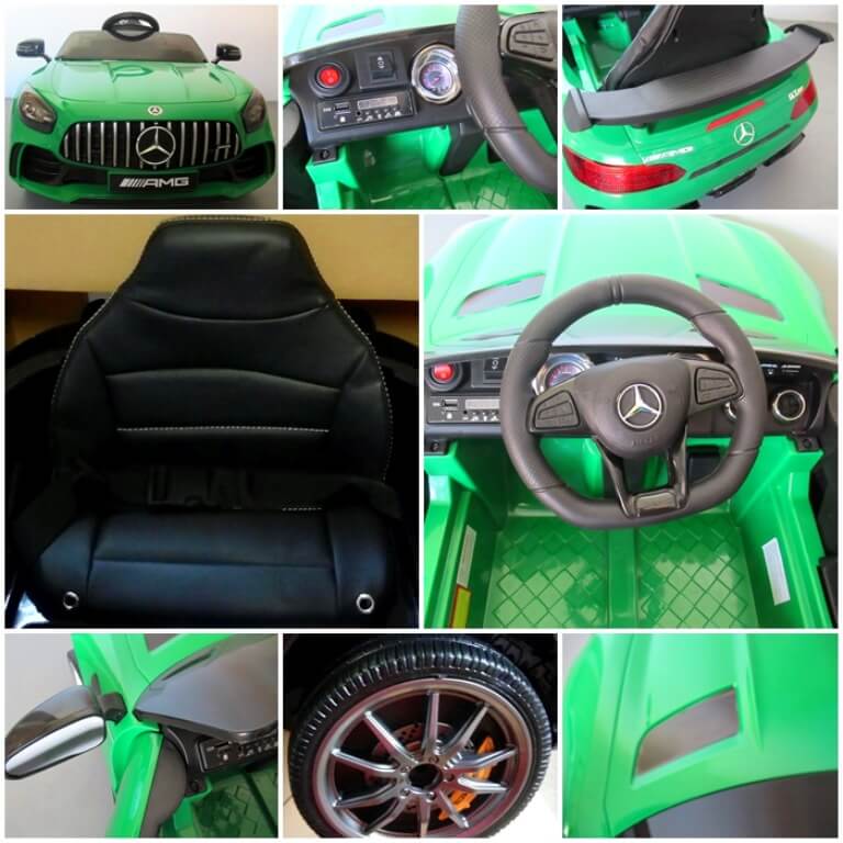 Masinuta electrica pentru copii Mercedes GTR Verde - imagine 10