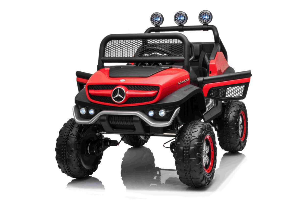 Masinuta electrica pentru copii Mercedes Benz NEW UNIMOG 4x4 (199) Rosu - imagine 5