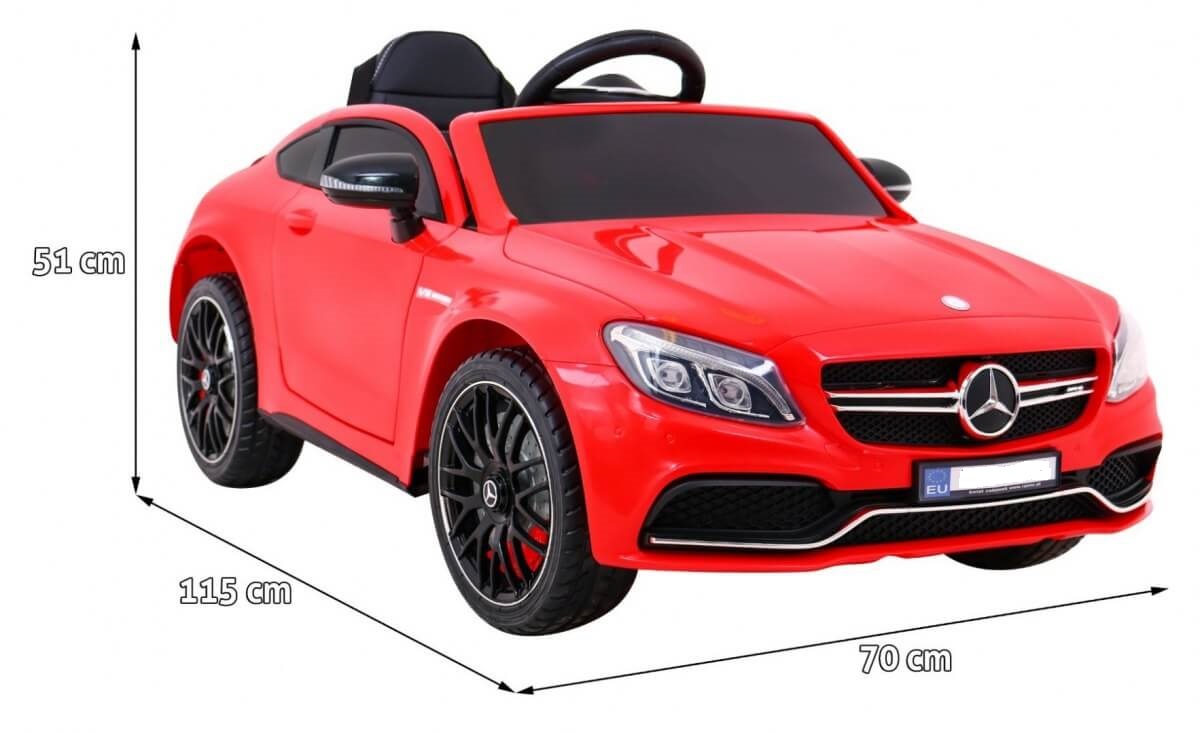Masinuta electrica pentru copii MERCEDES AMG C63s Coupe (1588) Rosu - imagine 2