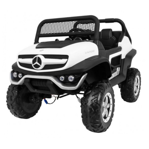 Masinuta electrica pentru copii Mercedes Benz UNIMOG XXL 4×4, Alb