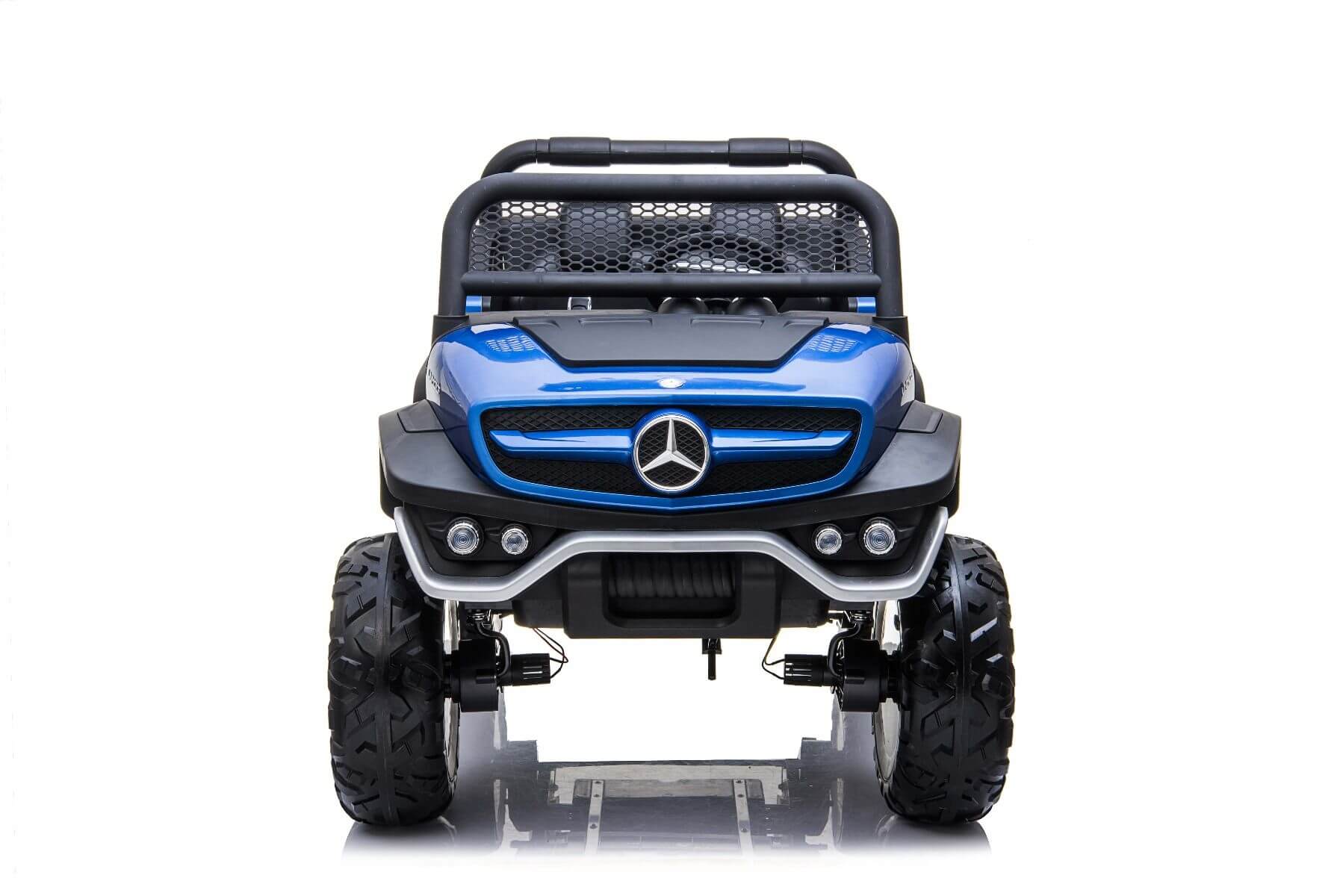 Masinuta electrica pentru copii Mercedes Benz UNIMOG XXL 4x4, Albastru metalizat - imagine 2
