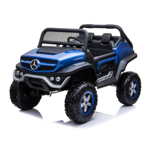 Masinuta electrica pentru copii Mercedes Benz UNIMOG XXL 4×4, Albastru metalizat