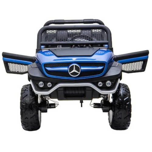 Masinuta electrica pentru copii Mercedes Benz UNIMOG XXL 4x4, Albastru metalizat - imagine 4