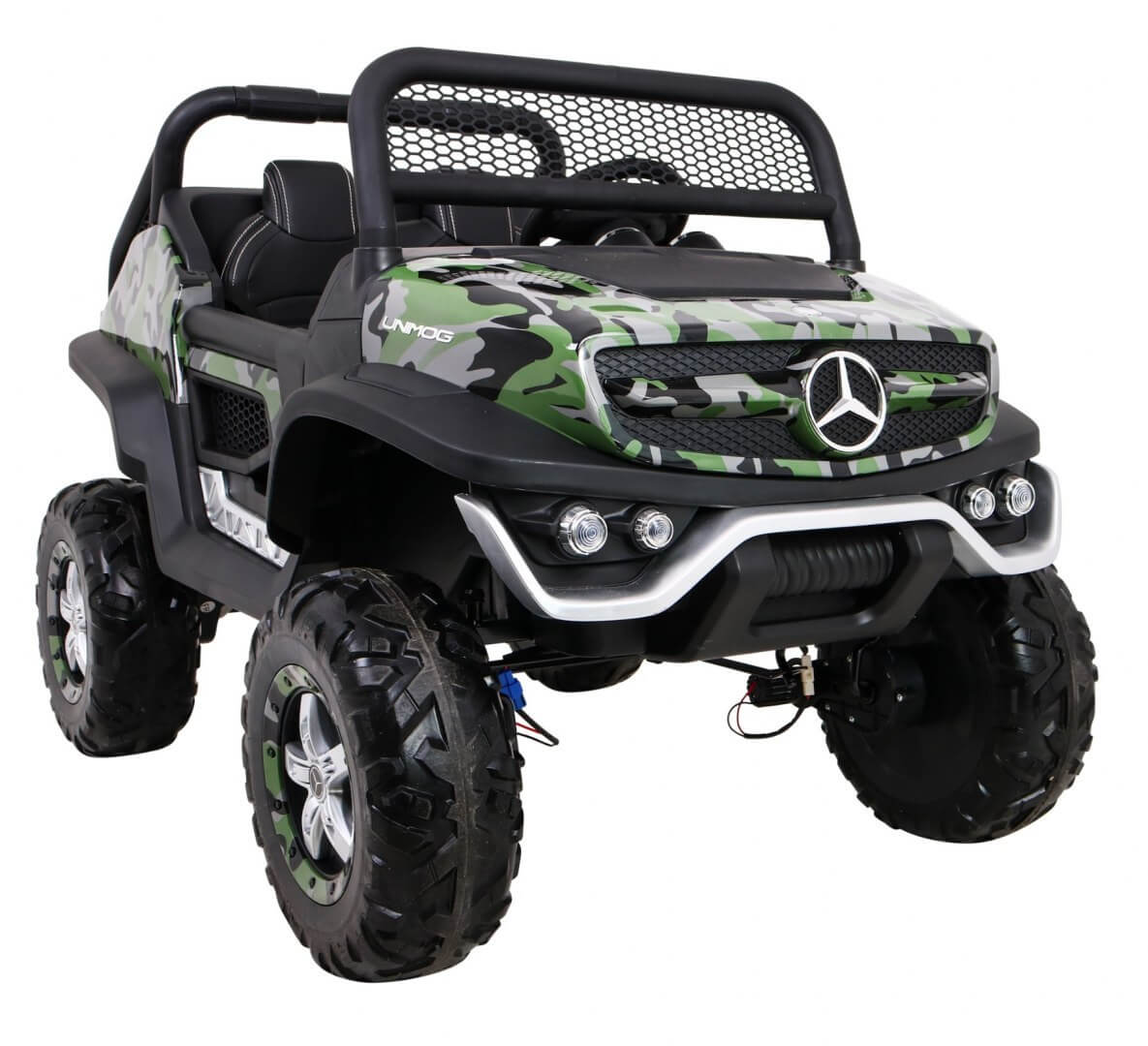 Masinuta electrica pentru copii Mercedes Benz UNIMOG XXL 4x4, Military - imagine 4