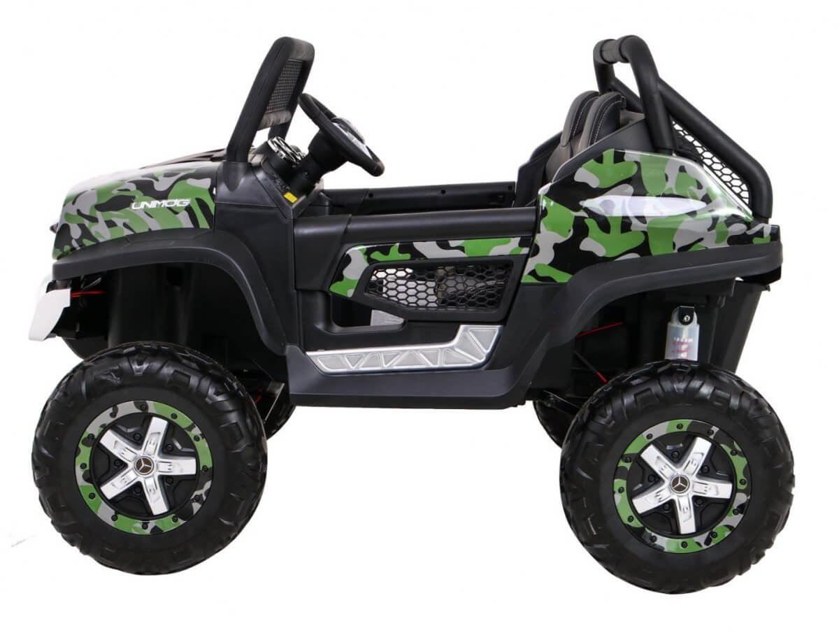 Masinuta electrica pentru copii Mercedes Benz UNIMOG XXL 4x4, Military - imagine 6