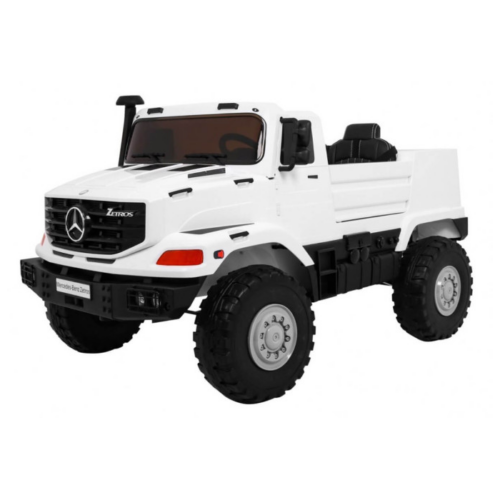 Masinuta electrica pentru copii cu 2 locuri SUV Mercedes Benz Zetros (0916) Alb