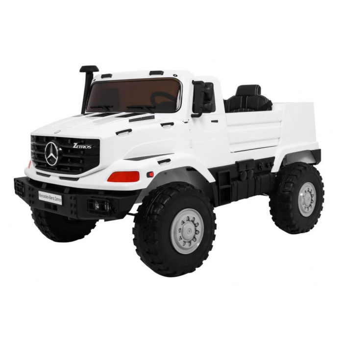 Masinuta electrica pentru copii cu 2 locuri SUV Mercedes Benz Zetros (0916) Alb