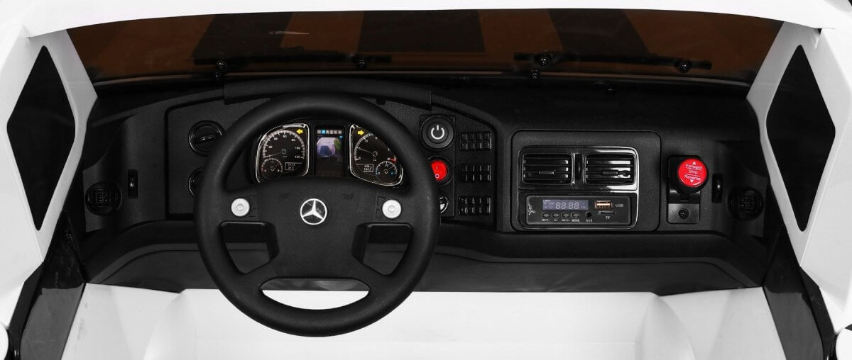 Masinuta electrica pentru copii cu 2 locuri SUV Mercedes Benz Zetros (0916) Alb - imagine 6