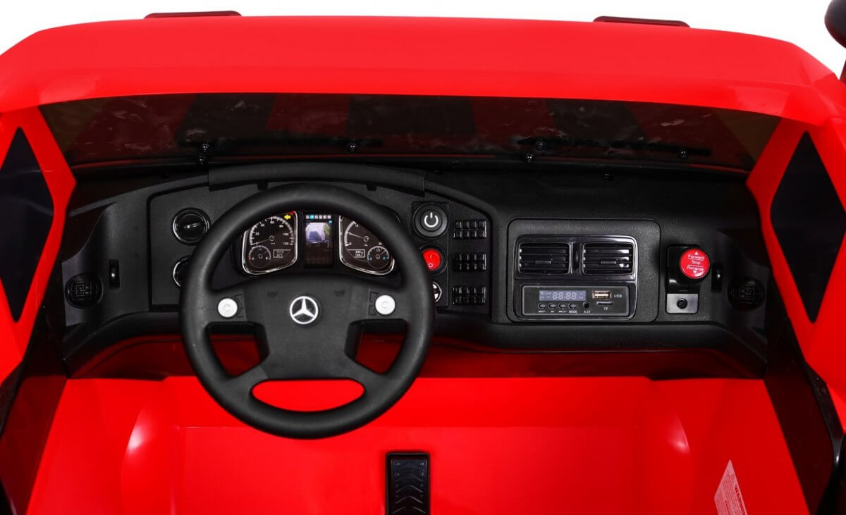 Masinuta electrica pentru copii cu 2 locuri SUV Mercedes Benz Zetros (0916) Rosu - imagine 5