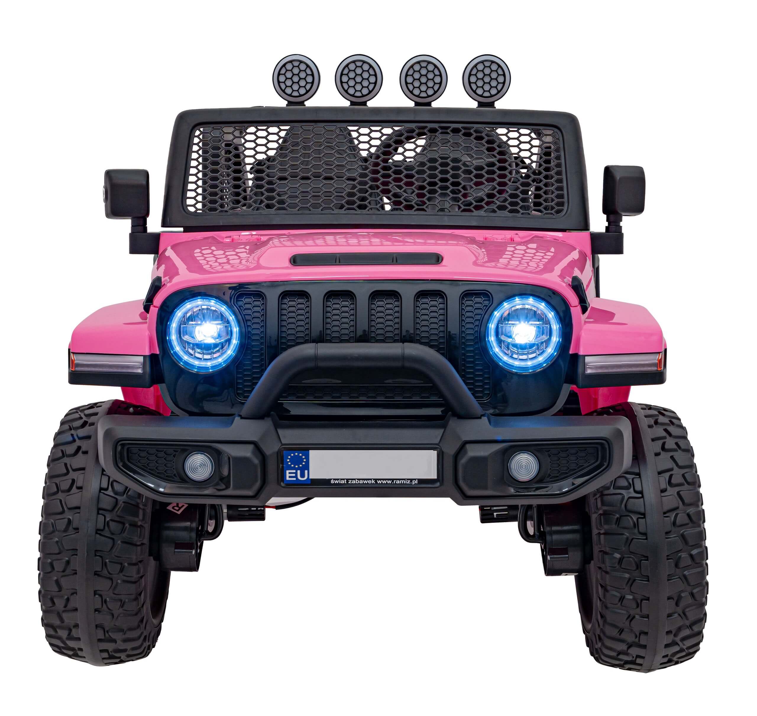 Masinuta electrica copii SUV OFFROAD 4x4 JL213 Roz 12V 14Ah, 2 locuri, telecomanda parentala, roti EVA - imagine 2