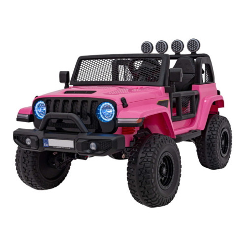 Masinuta electrica copii SUV OFFROAD 4×4 JL213 Roz 12V 14Ah, 2 locuri, telecomanda parentala, roti EVA
