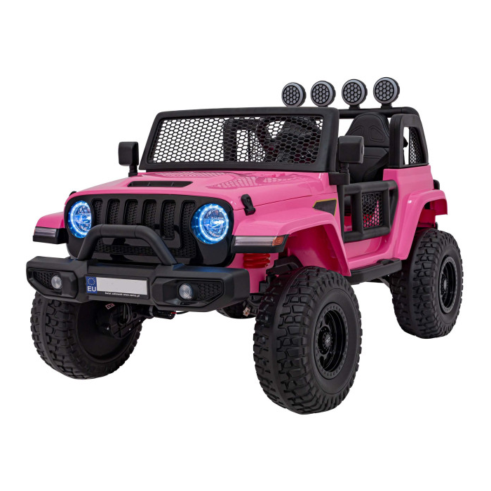 Masinuta electrica copii SUV OFFROAD 4x4 JL213 Roz 12V 14Ah, 2 locuri, telecomanda parentala, roti EVA
