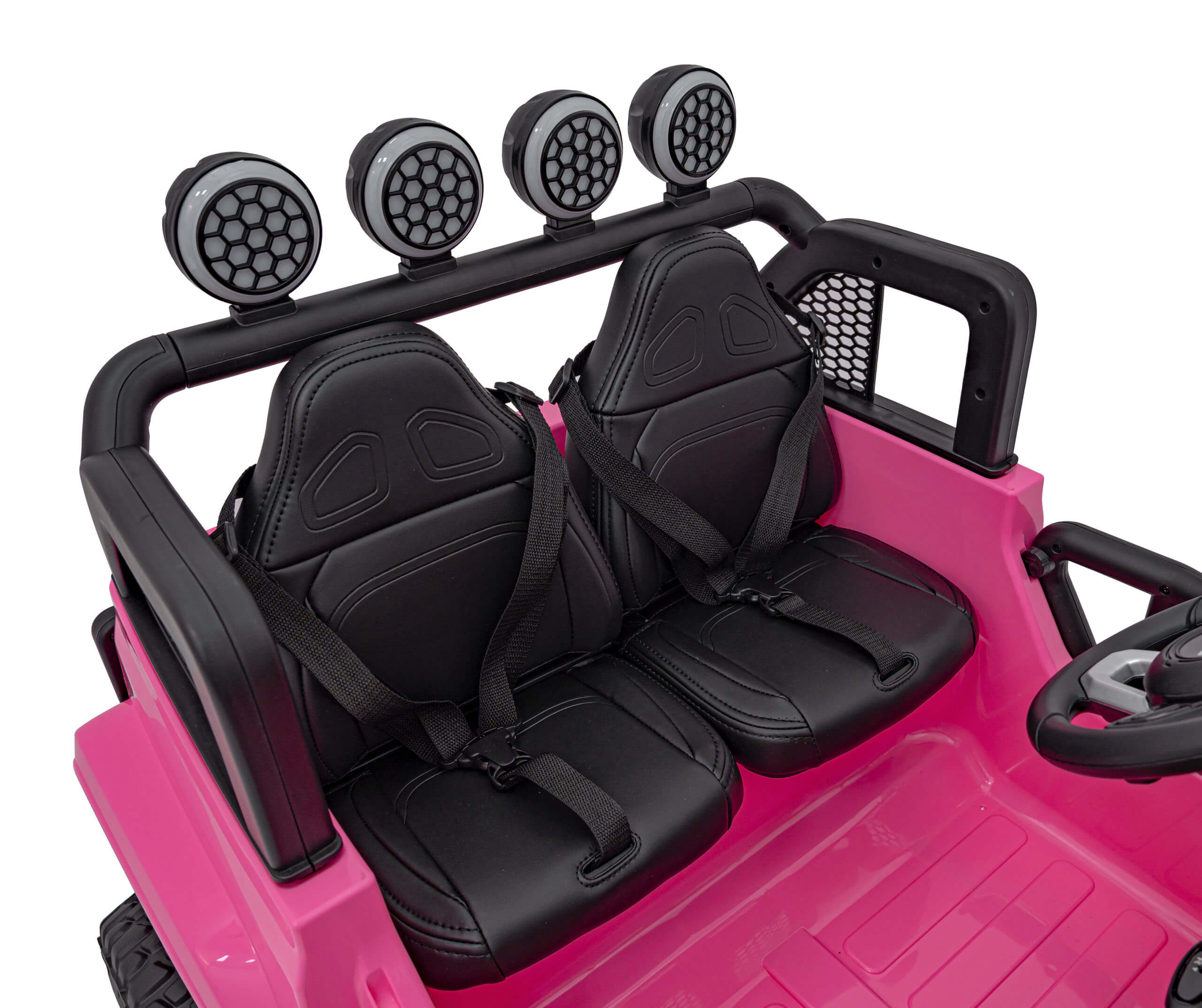 Masinuta electrica copii SUV OFFROAD 4x4 JL213 Roz 12V 14Ah, 2 locuri, telecomanda parentala, roti EVA - imagine 7