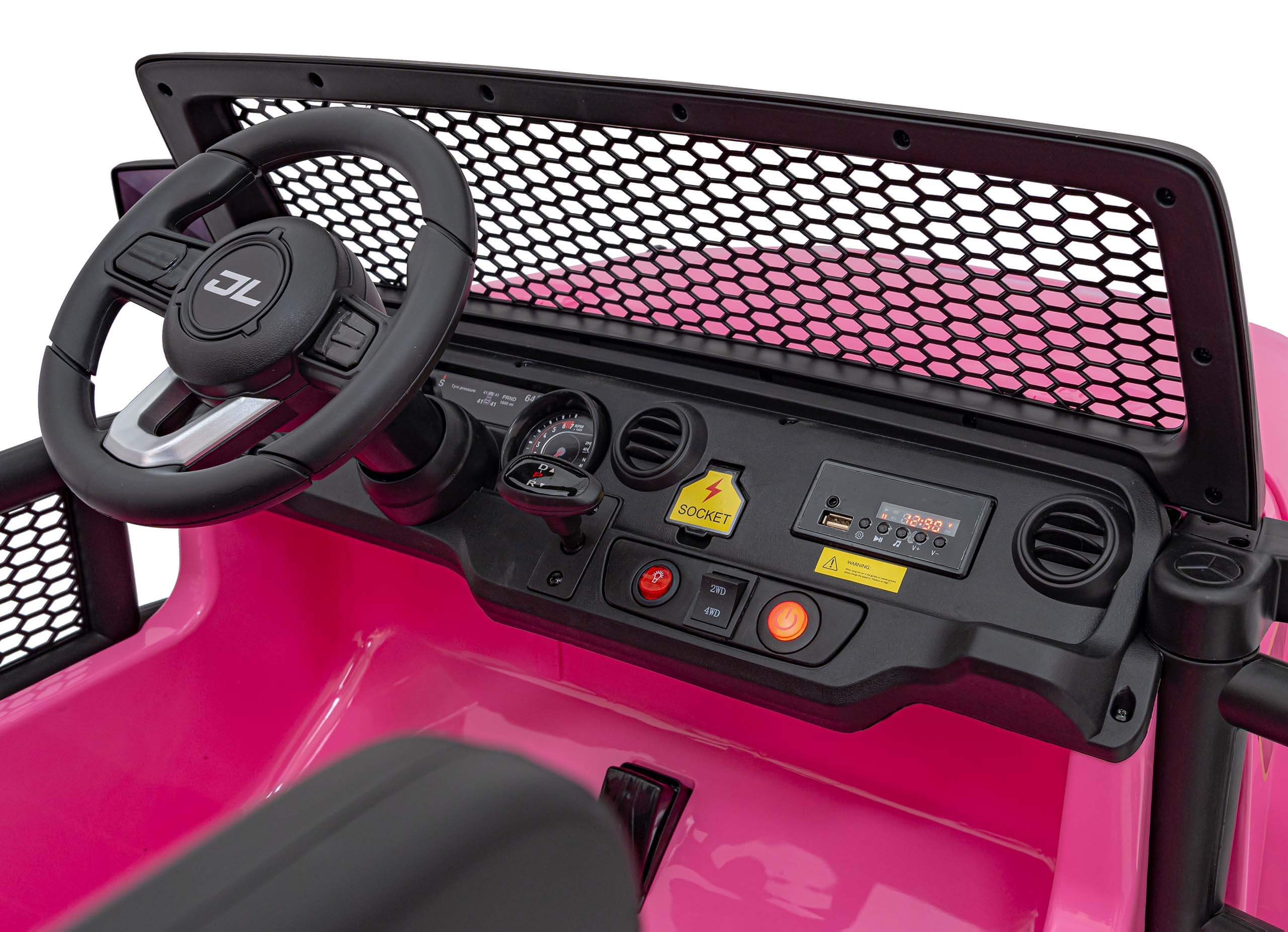 Masinuta electrica copii SUV OFFROAD 4x4 JL213 Roz 12V 14Ah, 2 locuri, telecomanda parentala, roti EVA - imagine 8
