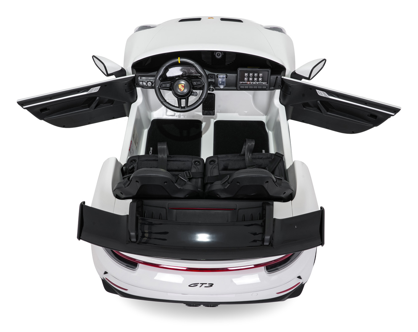Masinuta electrica pentru copii cu 2 locuri PORSCHE 911 GT3 STRONG 24V (P911-mp4) Alb - imagine 10