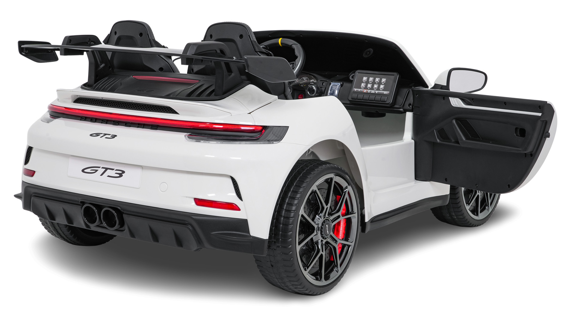 Masinuta electrica pentru copii cu 2 locuri PORSCHE 911 GT3 24V 800W 4x4 (P911) Alb - imagine 8
