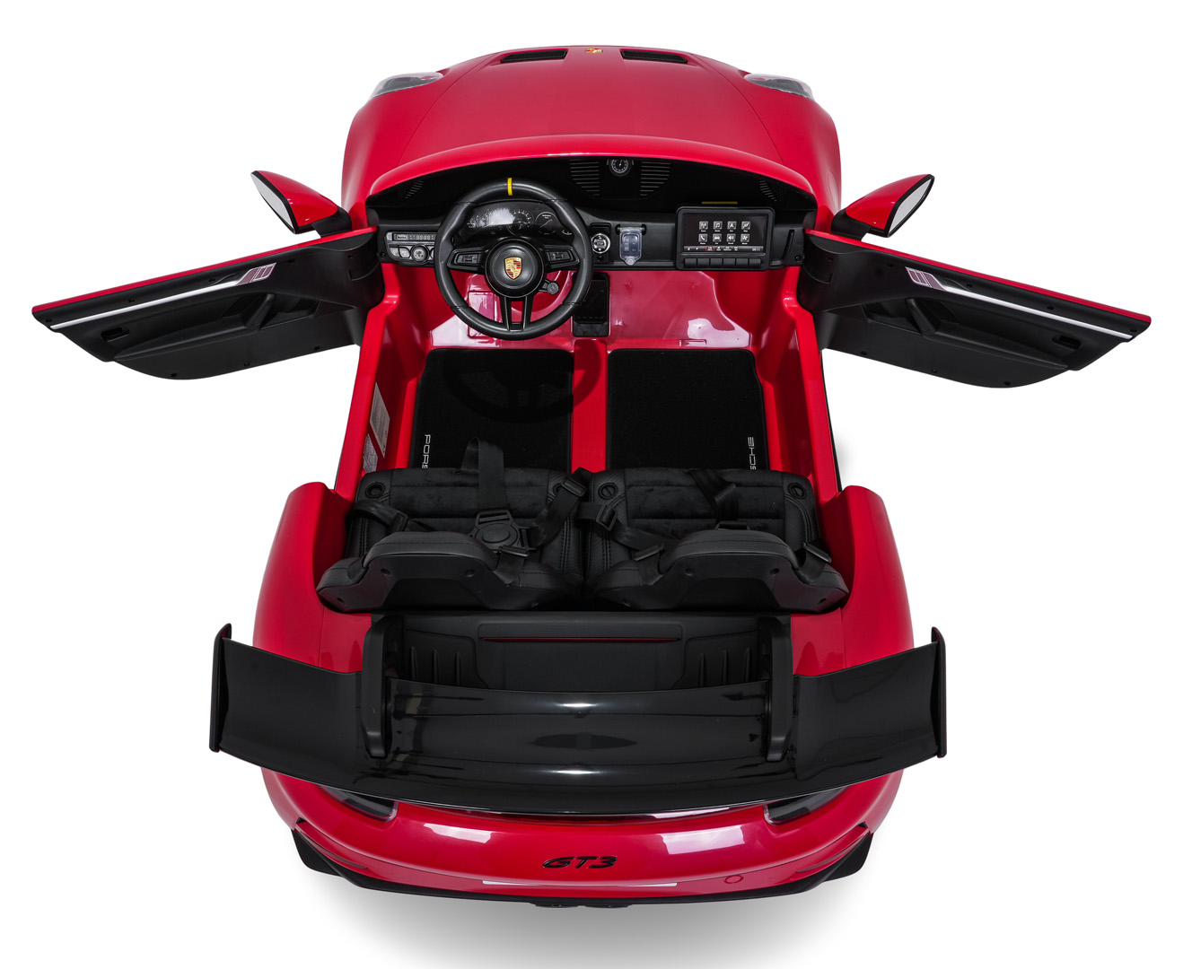 Masinuta electrica pentru copii cu 2 locuri PORSCHE 911 GT3 24V 800W 4x4 (P911) Rosu - imagine 11