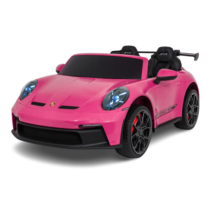 Masinuta electrica pentru copii cu 2 locuri PORSCHE 911 GT3 XXL 24V 800W 4x4, roti EVA, scaun piele, telecomanda parentala, Roz