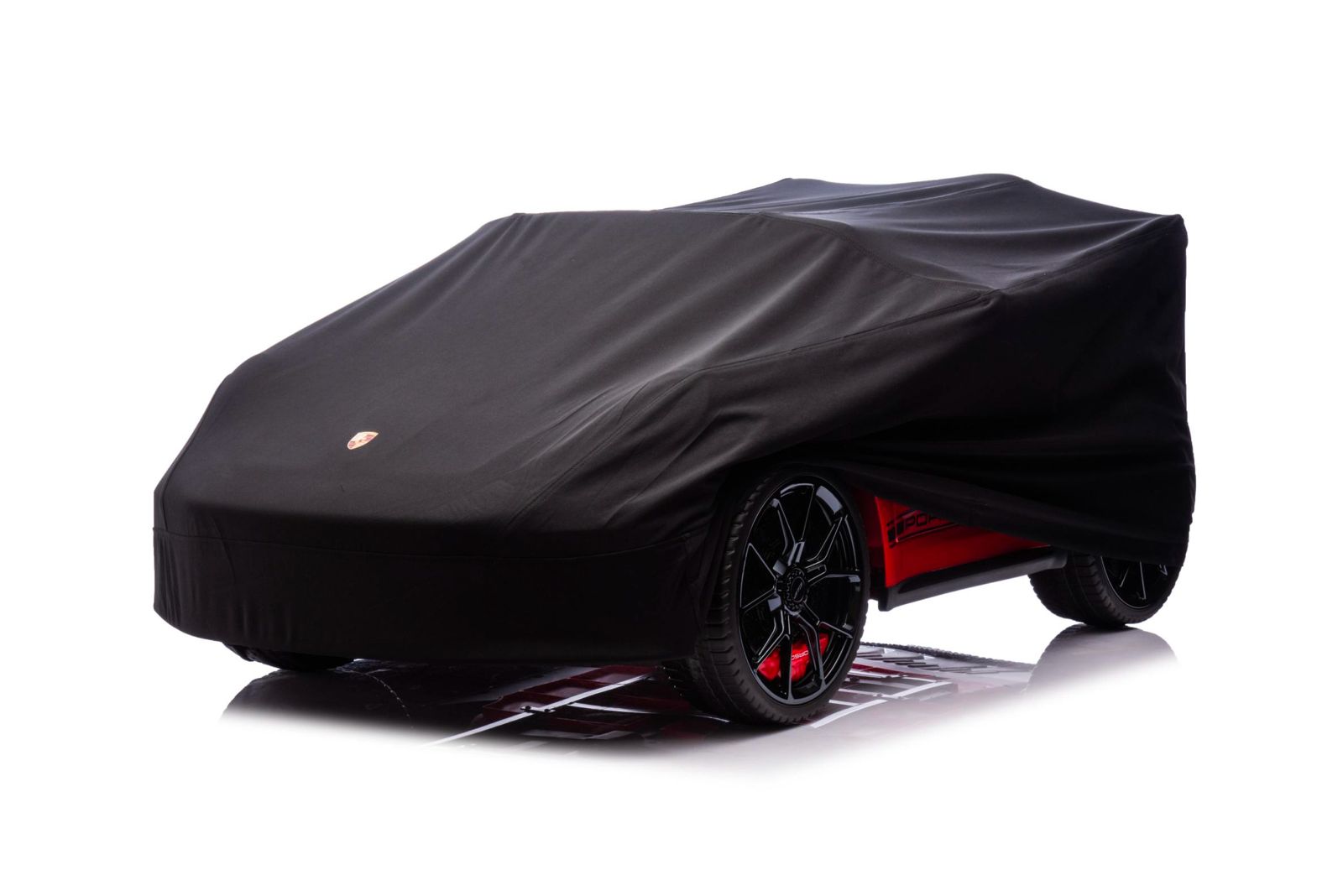 Masina electrica pentru copii cu 2 locuri, Porsche 911 GT3 XXL 24V 640W-brushless, ecran LCD, covorașe si husa cu logo, echipare Lux, Alb - imagine 3