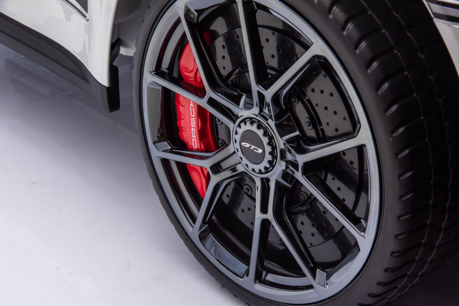 Masina electrica pentru copii cu 2 locuri, Porsche 911 GT3 XXL 24V 640W-brushless, ecran LCD, covorașe si husa cu logo, echipare Lux, Alb - imagine 9