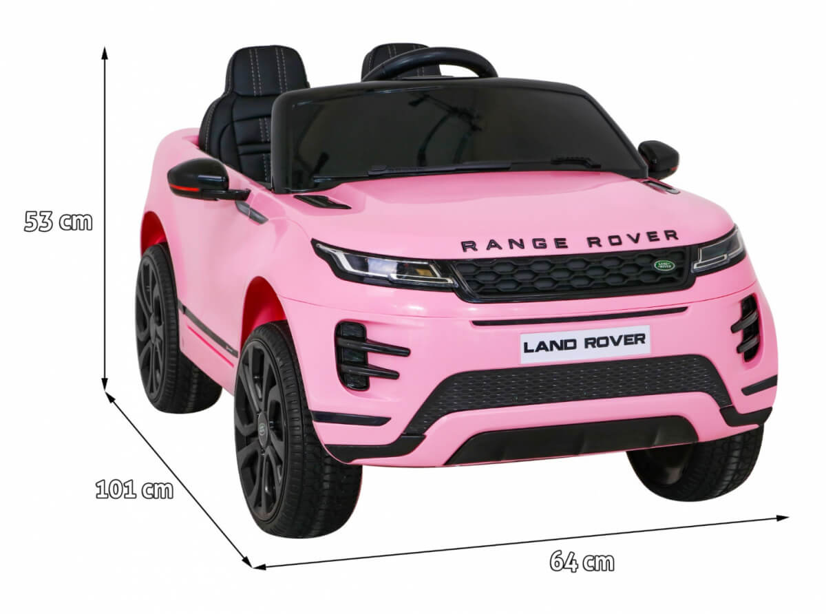 Masinuta electrica pentru copii Range Rover EVOQUE 12V 100W, roti EVA, scaun piele, telecomanda parentala, Roz - imagine 2