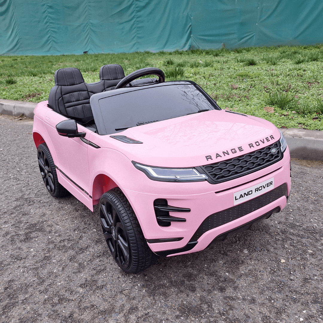 Masinuta electrica pentru copii Range Rover EVOQUE 12V 100W, roti EVA, scaun piele, telecomanda parentala, Roz