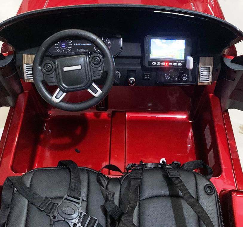Masinuta electrica pentru copii cu 2 locuri RANGE ROVER HSE, 4x4 cu ecran LCD (999) Visiniu metalizat - imagine 8