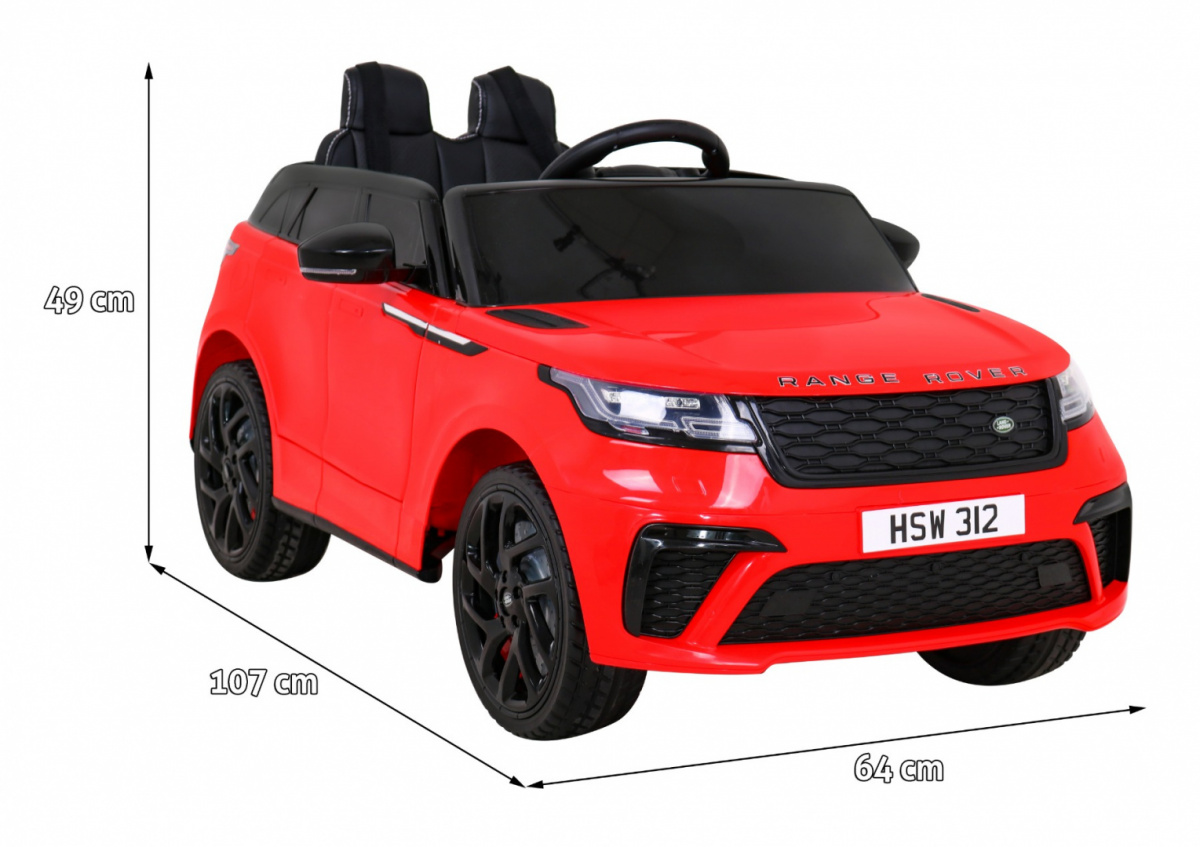 Masinuta electrica pentru copii Range Rover Velar FAST 12V 90W (2088) Rosu - imagine 7