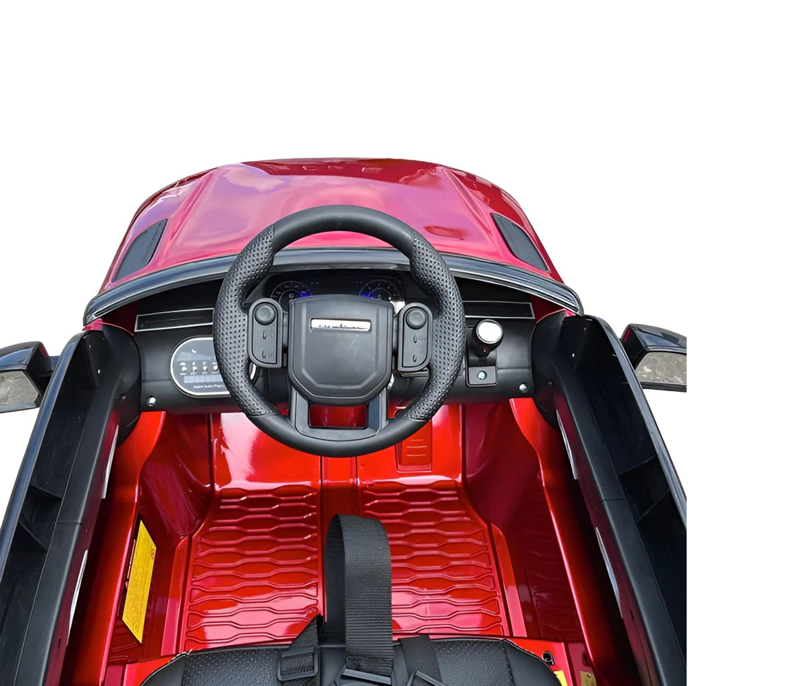 Masinuta electrica pentru copii Range Rover Velar FAST 12V 90W (2088) Visiniu metalizat - imagine 4