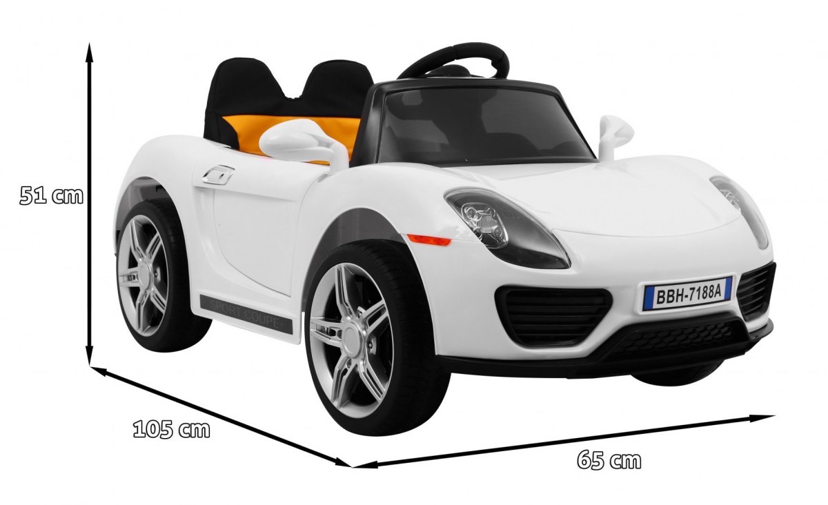 Masinuta electrica pentru copii ROADSTER 12V 70W (7188) Alb - imagine 2