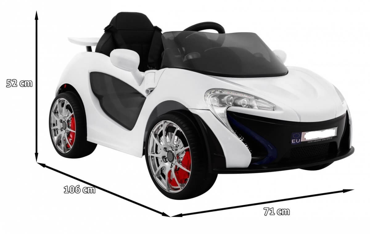 Masinuta electrica pentru copii Small Racer (999) Alb - imagine 2