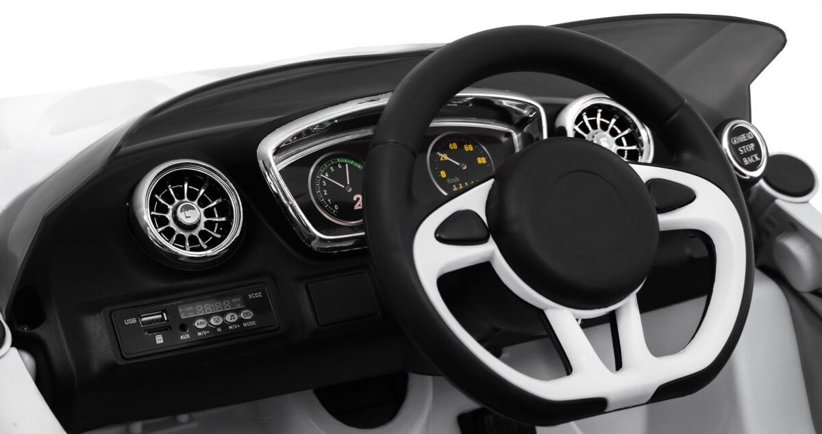 Masinuta electrica pentru copii Small Racer (999) Alb - imagine 5
