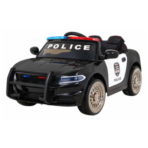 Masinuta electrica pentru copii SUPER POLICE cu megafon (666) Negru