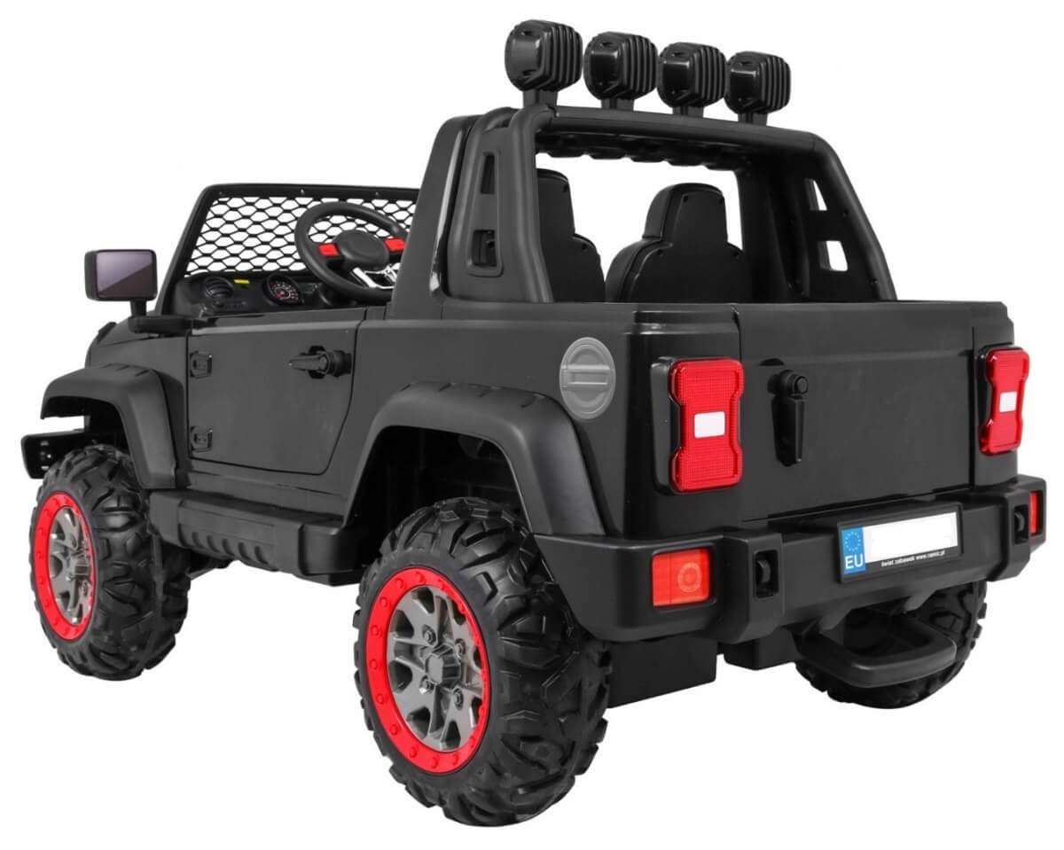 Masinuta electrica MARE ALL-ROAD 4x4 cu 2 locuri (A023) Negru - imagine 4