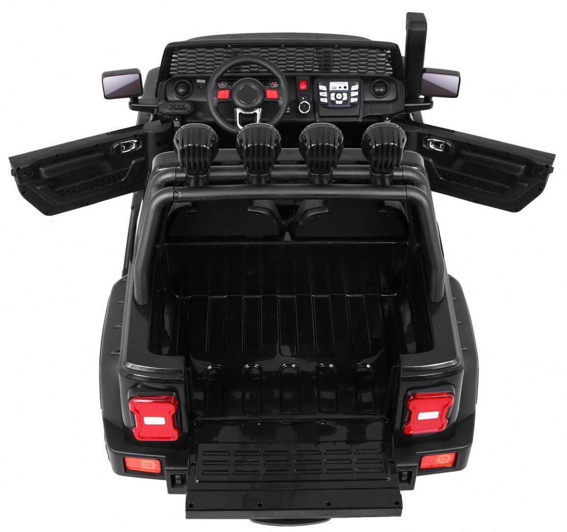 Masinuta electrica MARE ALL-ROAD 4x4 cu 2 locuri (A023) Negru - imagine 5
