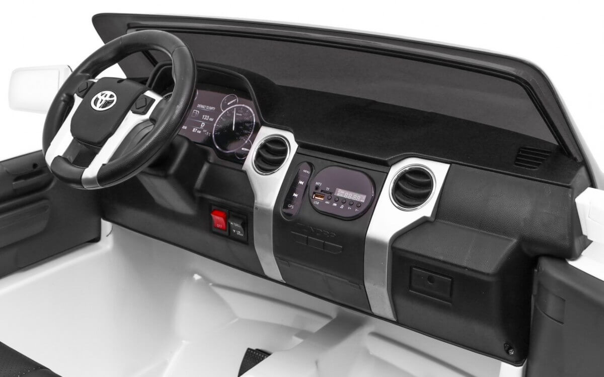 Masinuta electrica pentru copii cu doua locuri TOYOTA TUNDRA 24 Volti (2255) Alb - imagine 5