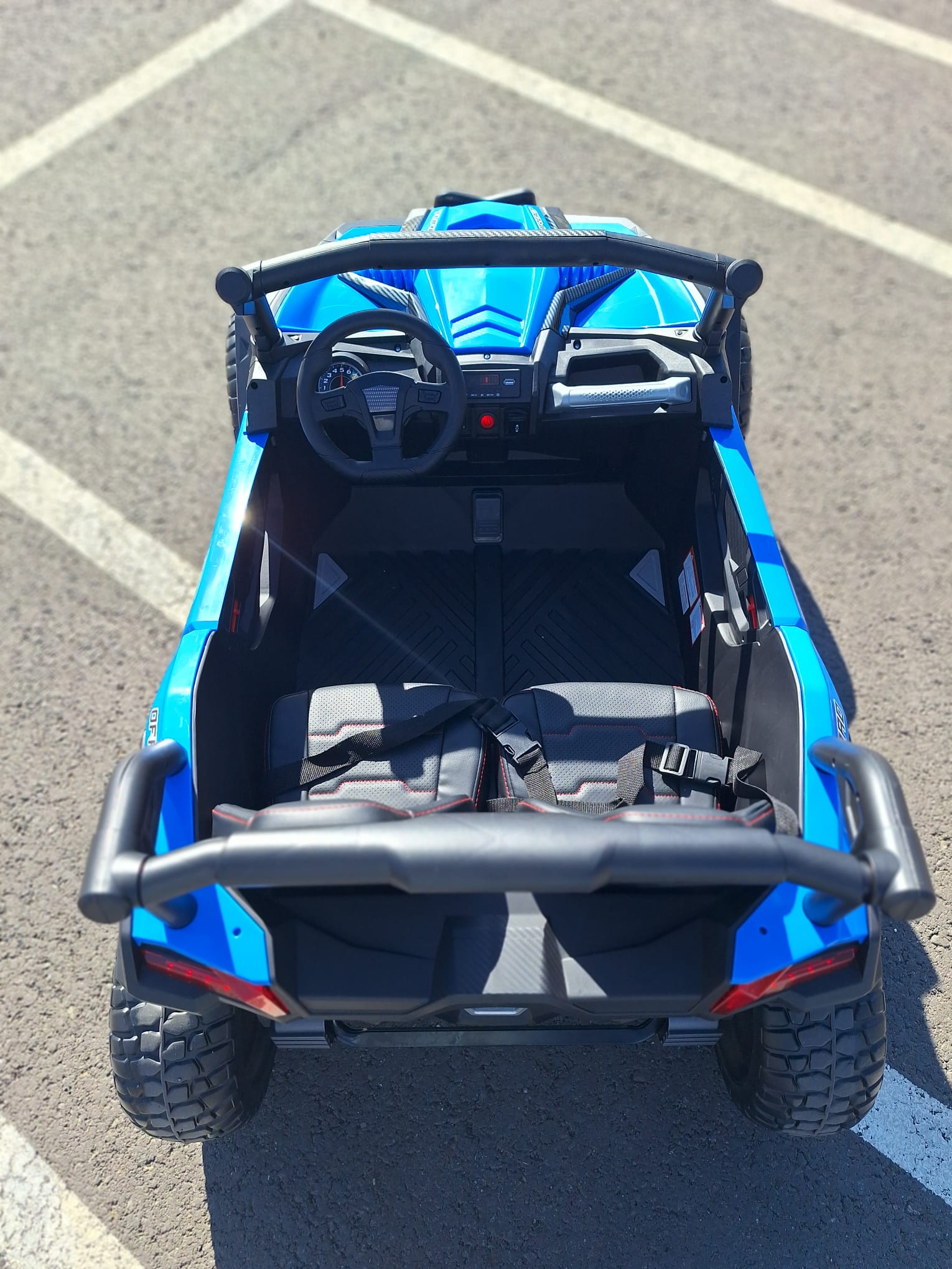 UTV electric pentru 2 copii TURBO SXS 24 Volti 240W 4x4 (028) Albastru - imagine 10