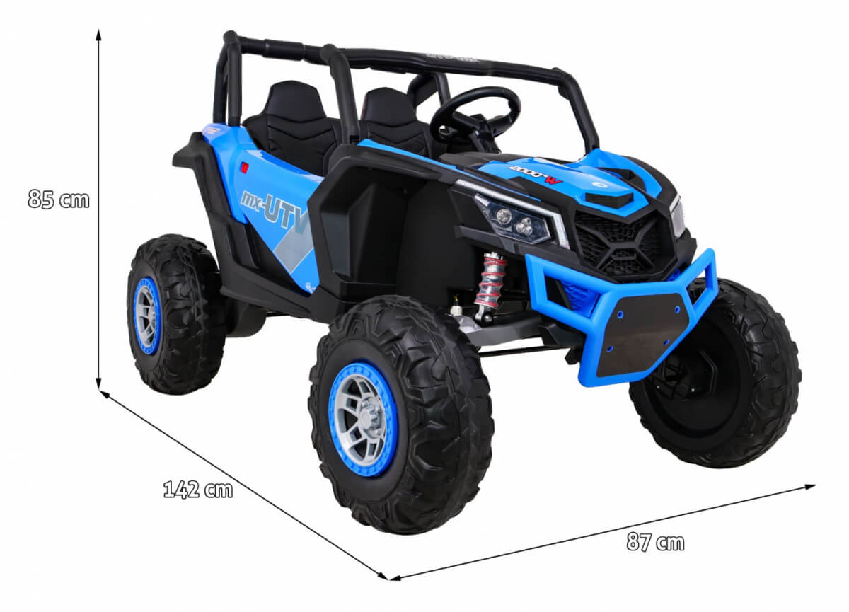 Masinuta electrica pentru copii Buggy UTV-MX cu 2 locuri 4x4 24 Volti (613) Albastru - imagine 2