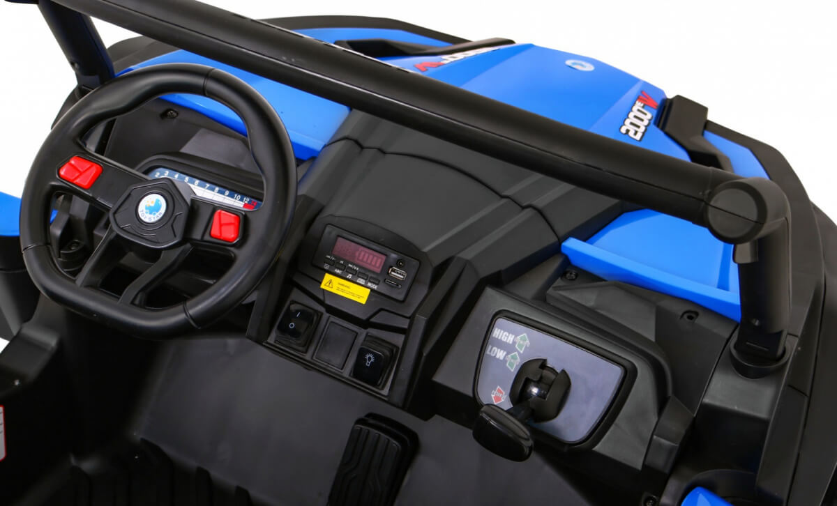 Masinuta electrica pentru copii Buggy UTV-MX cu 2 locuri 4x4 24 Volti (613) Albastru - imagine 5
