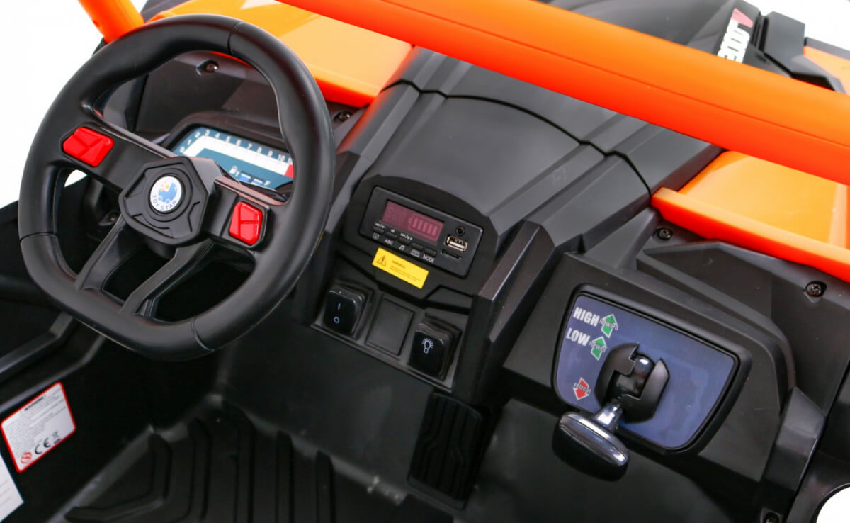 Masinuta electrica pentru copii Buggy UTV-MX cu 2 locuri 4x4 24 Volti (613) Portocaliu - imagine 4