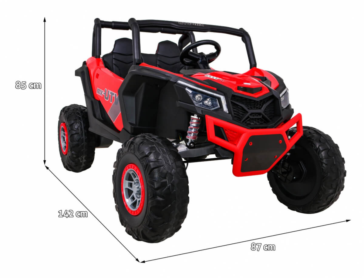 Masinuta electrica pentru copii Buggy UTV-MX cu 2 locuri 4x4 24 Volti (613) Rosu - imagine 4