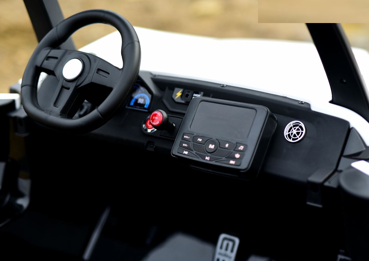 UTV electric pentru 2 copii Buggy XXL FAST EDITION cu viteza maxima 15km/h 500W 24V 4x4 (sx1928-fast) Alb - imagine 7