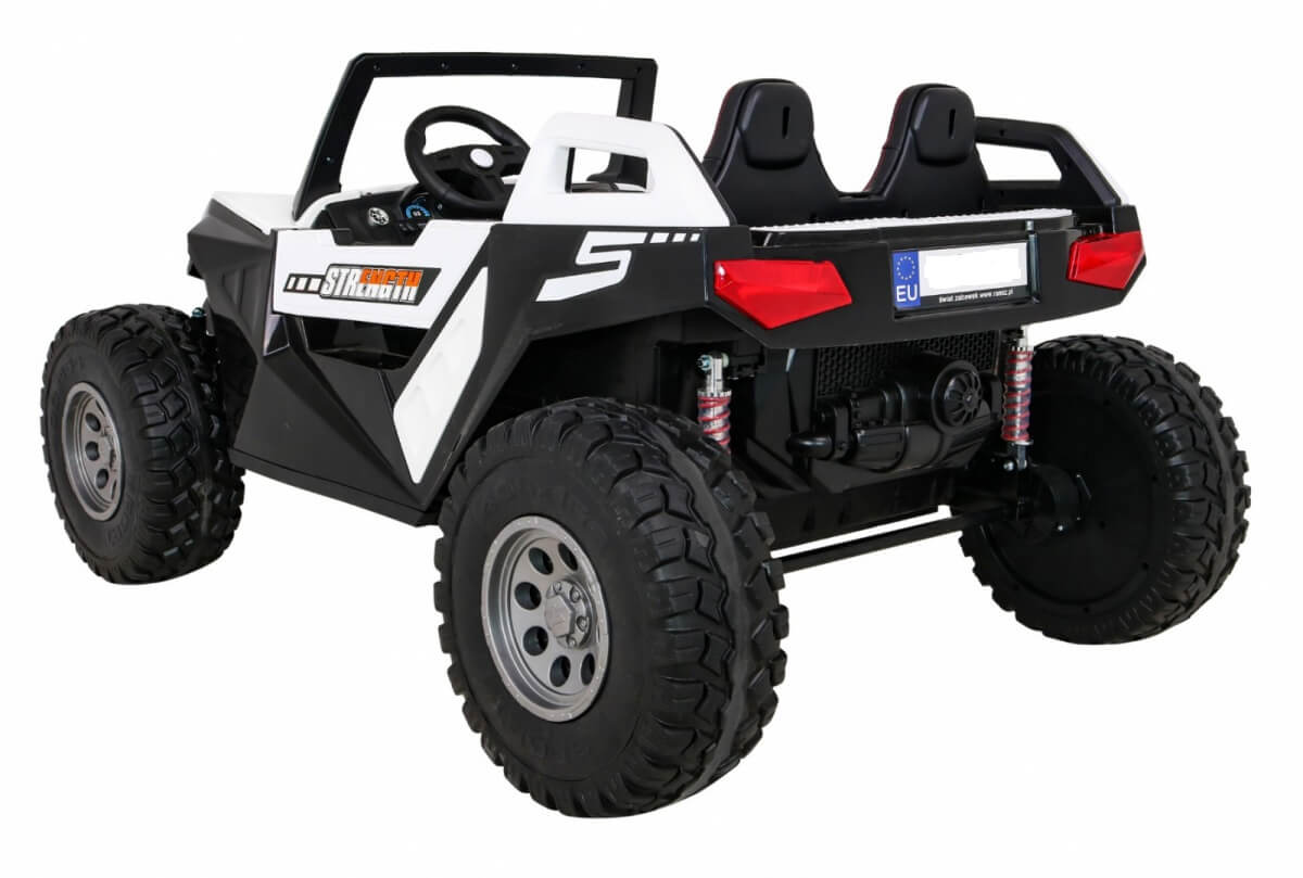Masinuta electrica pentru copii Buggy-LUX XXL cu doua locuri, 24Volti, 4X4 cu ecran LCD (SX1928-mp4) Alb - imagine 4